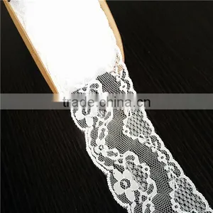 African Wholesale 100%Polyester White Lace Fabric thumbnail-6
