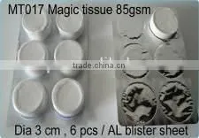 2015 Magic Compressed Wet Promotional Tissue With Aluminum Blister Sheet Packing thumbnail-4