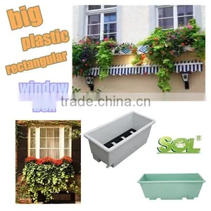 Plastic Vertical Garden Manufacturers Big Plastic Rectangular Planter Window Box thumbnail-1