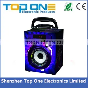 2016 Hot Selling Karaoke Portable Wood USB Music Speaker With FM Radio thumbnail-1