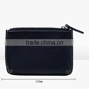Manufacture Zipper Men's Slim Wallet ID Credit Card Holder for Man With Wallet Custom Logo thumbnail-2