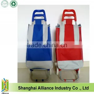 Durale Beautiful Folding Shopping Trolley Bag With 2 Wheels thumbnail-1