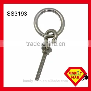 Hardware Accessory Stainless Steel 304 Ring Bolt With One Nut and One Washer thumbnail-1
