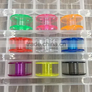 Clear Plastic 25pcs Single Bobbin Sewing Machine Spools With Thread Storage Box For Home Sewing thumbnail-2