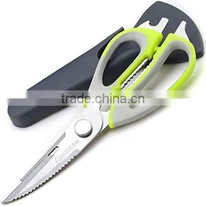 New Style Stainless Steel Soft Grip Handle Kitchen Multifunctional Shears Cabinet Meat Scissors thumbnail-3
