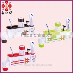New Design Auto Toothpaste Dispenser Toothbrush Holder Set thumbnail-1