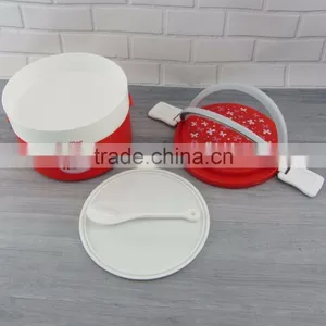 Food Grade Double Layers Round Plastic Tiffin With Handle thumbnail-3