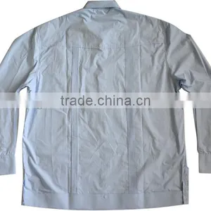 Men's 100% Cotton Guayabera Shirt With Long Sleeve and Pintuck thumbnail-2