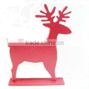 Antificial Christmas Lucky Meaning Wooden Red Deer Decoration thumbnail-1