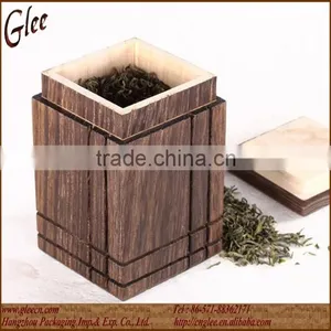 Burned Paulownia Wood Tea Canister Wholesale thumbnail-4