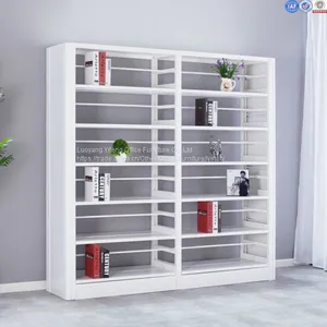 White Metal Library Furniture Book Shelf With Modern Design thumbnail-4
