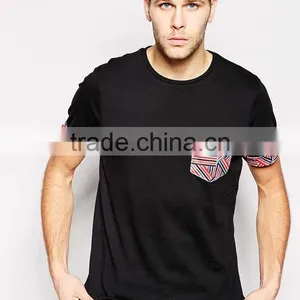 Custom High Quality Mens Printed Pocket T Shirt thumbnail-3