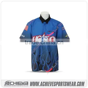Wholesale Motocross Jersey Custom Racing Pit Crew Shirts thumbnail-5