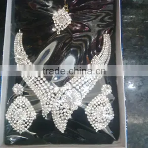 Fancy Diamond Stone Necklace Sets thumbnail-5