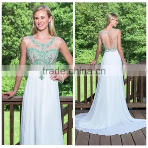Sexy Open Back Beaded Latest Fashion Prom Dress Design 2015 thumbnail-1