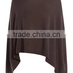 Solid Color Cashmere Poncho Shawl Knitted Cashmere Shawl and Scarf thumbnail-2