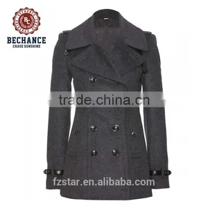 Woman's Classic Wool Reefer Jacket AE1212 thumbnail-1