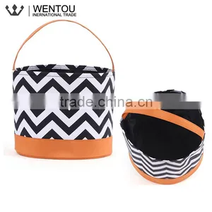 Monogram Chevron Polka Dot Kids Halloween Baskets thumbnail-4