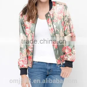 Wholesale Women Floral Bomber Jacket thumbnail-1