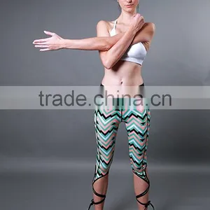 Wholesale Fashion Design Women Sports Leggings Tight Yoga Pants Fancy Dance Leggings thumbnail-3
