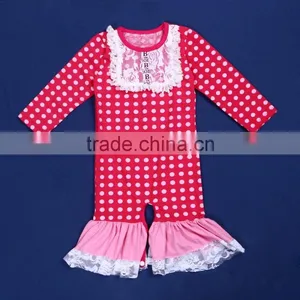 2015 Hot Sales Knitted Cotton Long Sleeve Baby Rompers With Bib QL-61 thumbnail-1