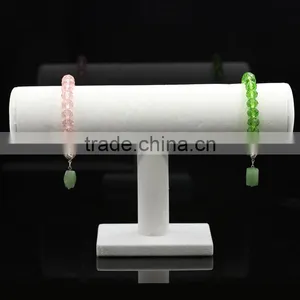 Resin Paper Velvet Bangle Watch Bracelet Jewelry Display Stand White 23x14cm,1 Piece,Bulk thumbnail-1
