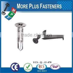 Taiwan M3 M12 M3-0.5 x 16mm Slotted Drive Cheese Head Grade A2 Stainless Steel Machine Screw With Hex Double Lock Washer Square thumbnail-5