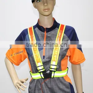 2016 Popular Waterproof hi Vis Led Reflective Safety Vest Belt for Road Safety thumbnail-6