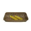 Poly Wicker Bread Food Shelf Storage Baskets Rectangular Water Proof Handmade thumbnail-1