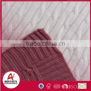 Super Soft 100% Acrylic Assorted Cable Knit Baby Throw Blanket thumbnail-3