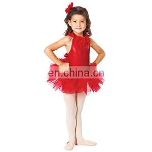 Fashion Girls Latin Dance Costume Red Sleeveless Stage Derss thumbnail-1