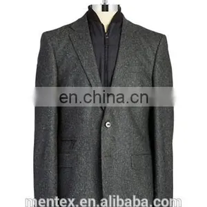 Men's Herringbone Quilted Bib Casual Blazer thumbnail-1