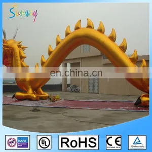 Custom Golden Nylon Attractive Inflatable Dragon, Giant Inflatable Dragon thumbnail-2