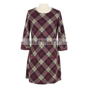 2017 Benancy Check Print Autumn Dress Guangzhou Benancy Clothing thumbnail-1