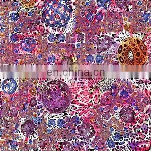 Custom Digital Printed Knitted 8% Spandex Fabric 92% Polyester thumbnail-1
