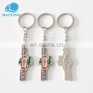 China Factory Custom Make Your Own Logo Decorative Thin Metal Key Chain thumbnail-3