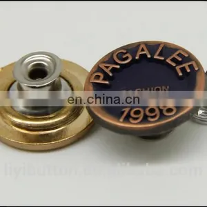 Whole Sales Fancy Custom Metal Embossed Logo Button for Jeans thumbnail-4