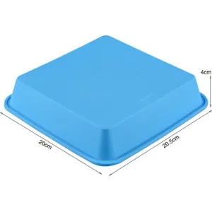 Free Sample Food Grade Heat Resistant Nontoxic Silicone Cake Mold Baking Mousse Pudding Mold Tool Square Fruit Pie Plate thumbnail-3