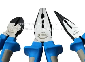 High Quality Germany Type Industrial Carbon Steel Long Nose Pliers With Plastic Handle thumbnail-3