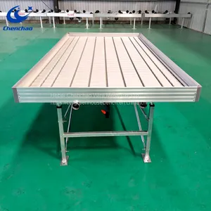Greenhouse Benches Ebb Flow Metal Rolling Bench Hydroponic System thumbnail-4