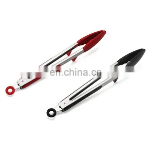 Kitchen Tools Stainless Steel Silicone Tongs With Function of Locking Tongs thumbnail-6