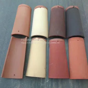 Red Clay Barrel &Bent Round Roof Tiles /Terracotta Barrel Roof Tiles thumbnail-2