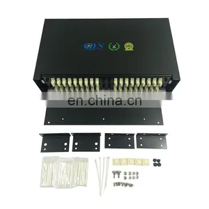 19 Inch Rock Mount ODF 1U 24 Port SC SX Fiber Optic Patch Panel Empty thumbnail-4