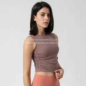 Summer Gym Yoga Wear Clothing Top Grade Quick Dry Women Fitness Gym Sports Wear Running Yoga T-shirt thumbnail-1