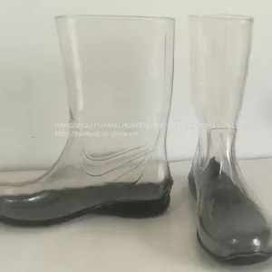 Transparent Women Rain Boots,Fashion Transparent Ladies Boots,Transparent Lady Boots,Female Rain Boots thumbnail-1