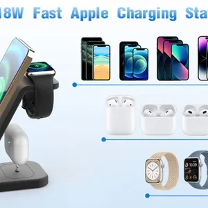 2023 Hot Selling Fast 3 in 1 Charger Stand Dock Foldable Magnetic Quick 23W Support OEM thumbnail-2