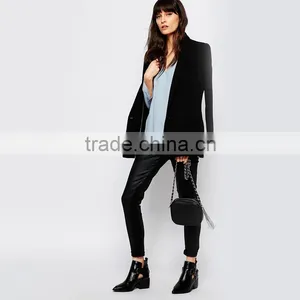 Blue Colour Lady Chiffon Blouse Sexy v Neck Tops for Women 2016 Wholeale thumbnail-4