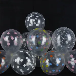 12 18 36 Inch Helium Printed Ballon Globos Custom Made Round Happy Birthday Number Printing Latex Clear Transparent Balloons thumbnail-1