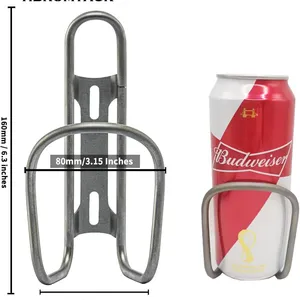 Bike Water Bottle Cage, Titanium Lightweight Bicycle Water Bottle Holder for Outdoor Cycling, Suitable for BMX, Road, MTB Mountain Bike thumbnail-2