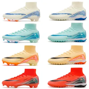 Wholesale New Men Soccer Shoes Indoor Cleats Football Boots Match Long Spikes Sneakers Breathable Ultralight Training Drop Shipping thumbnail-1